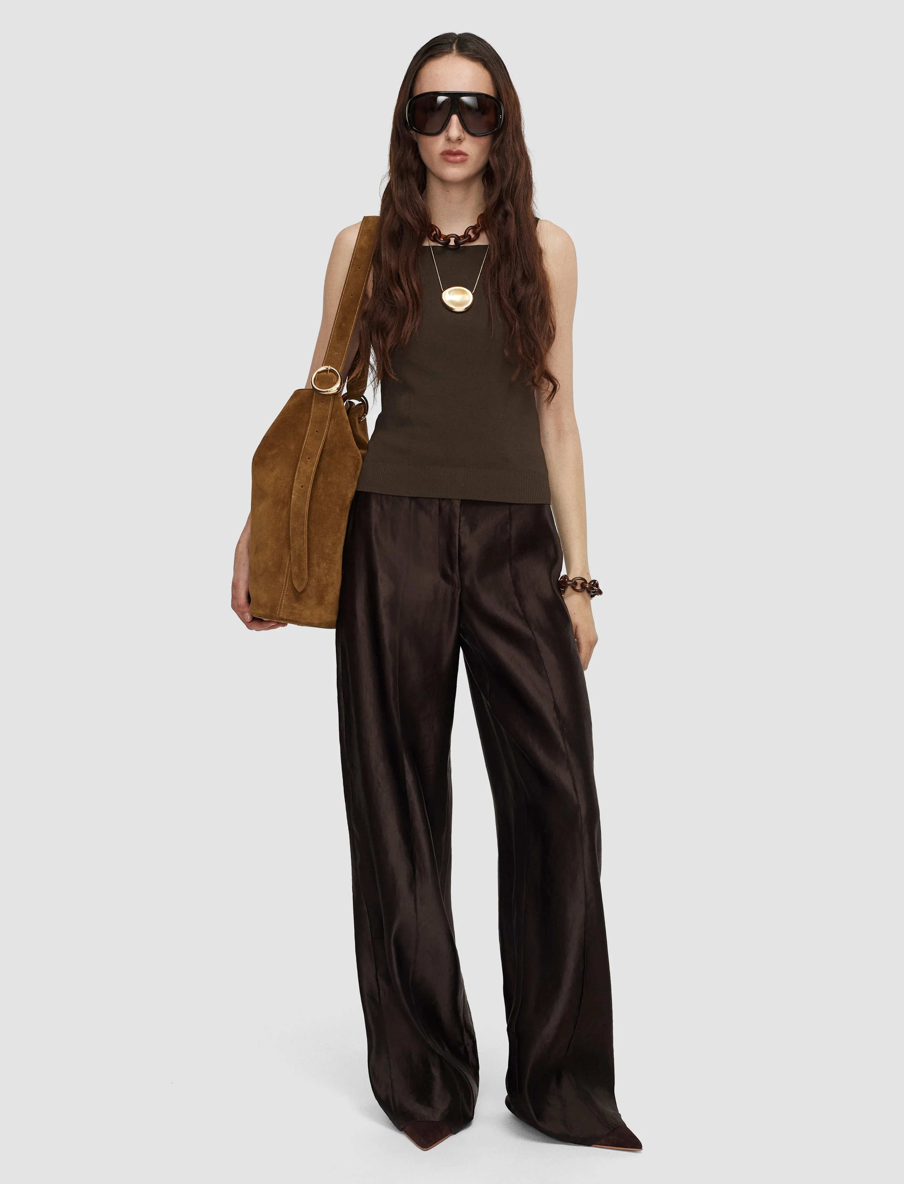 Jnane Silk Linen Blend Trousers - 1