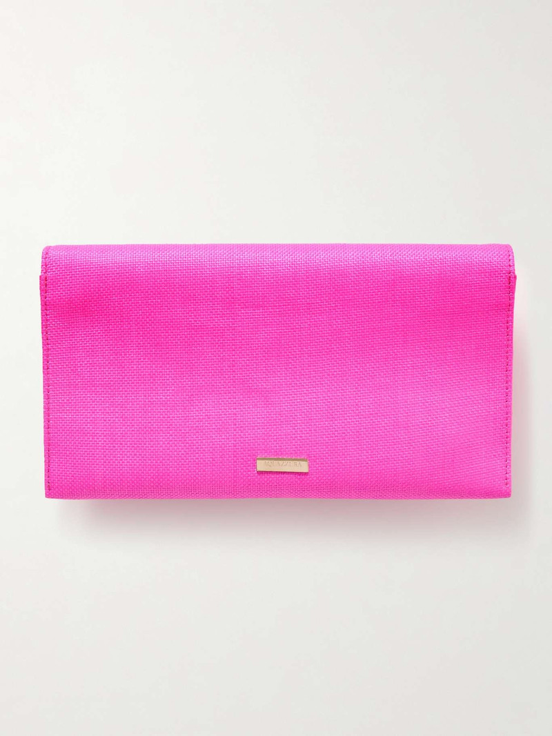 Strawberry Punch embellished raffia clutch 3