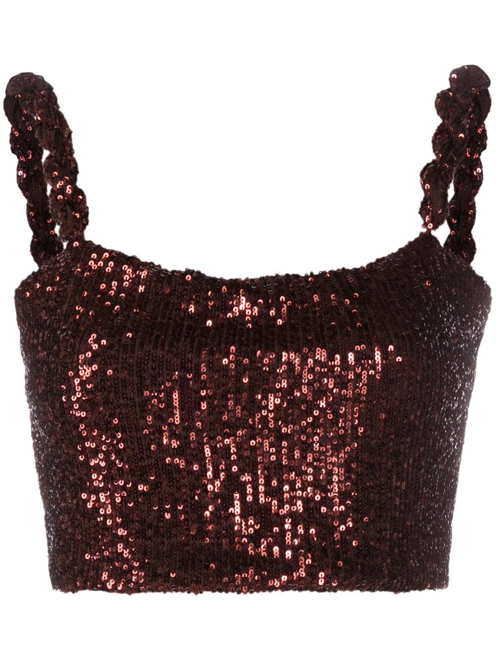 sequined cropped top - 1