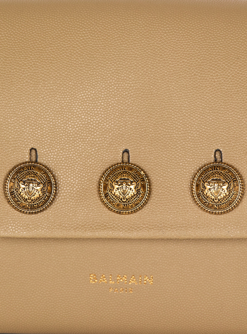 Emblème Flap grained calfskin bag 7