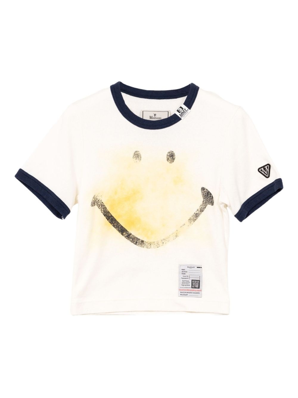 smiley face-print T-shirt - 1