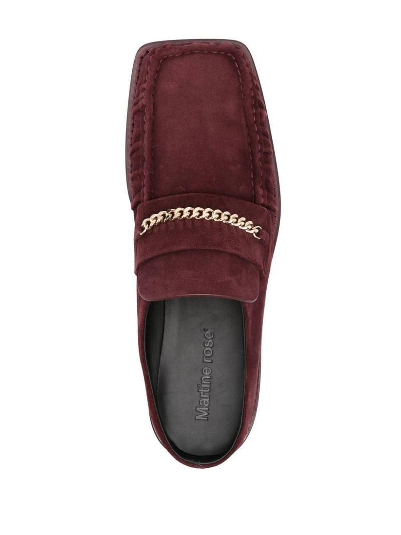 chain-detail suede slippers 4