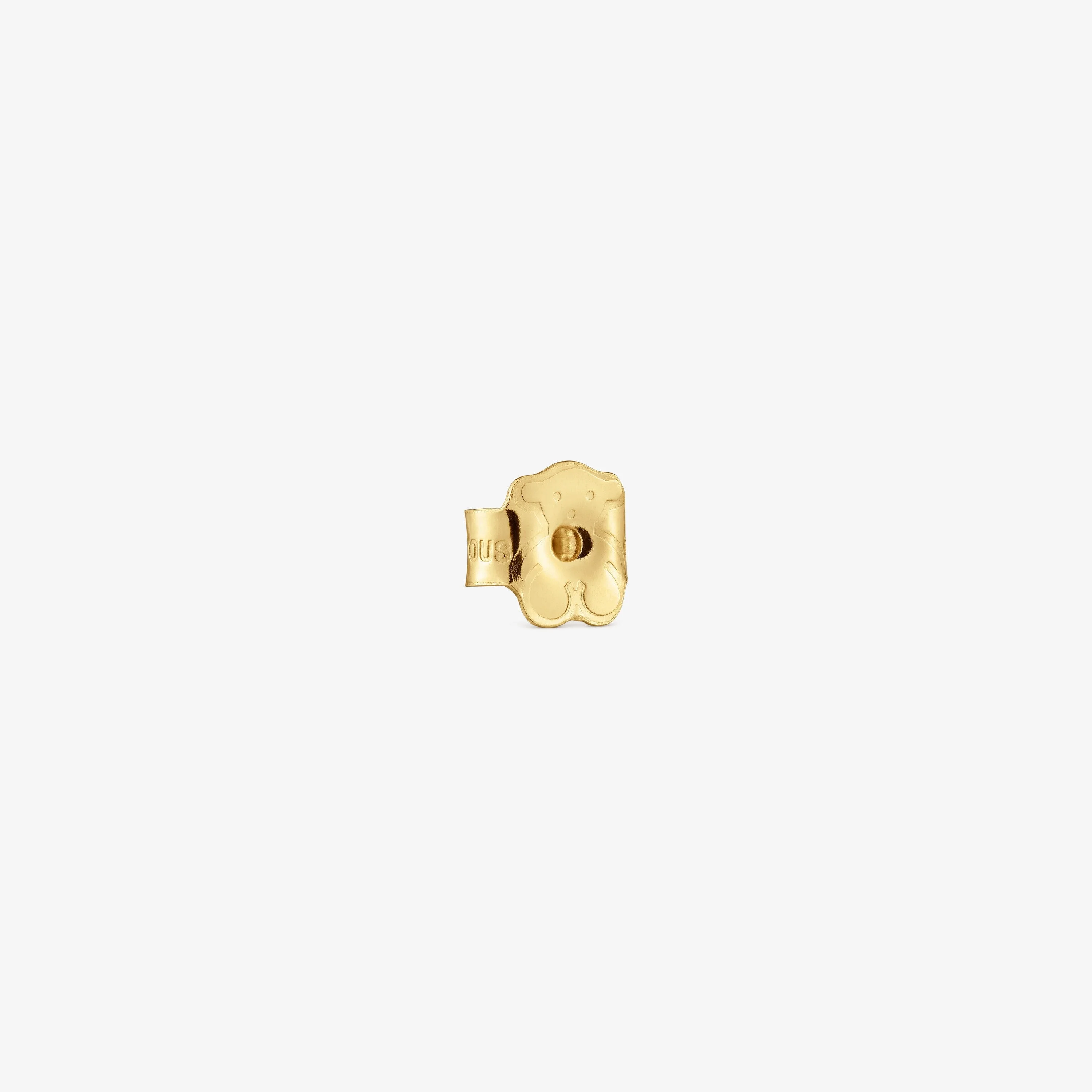 5.5 mm 18K solid gold bear push back clasp - 1