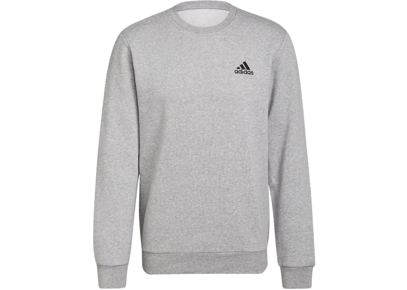 adidas Essentials Fleece Sweatshirt Medium Grey Heather/Black - 1