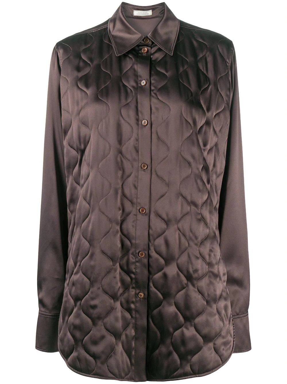 quilted longline shirt - 1