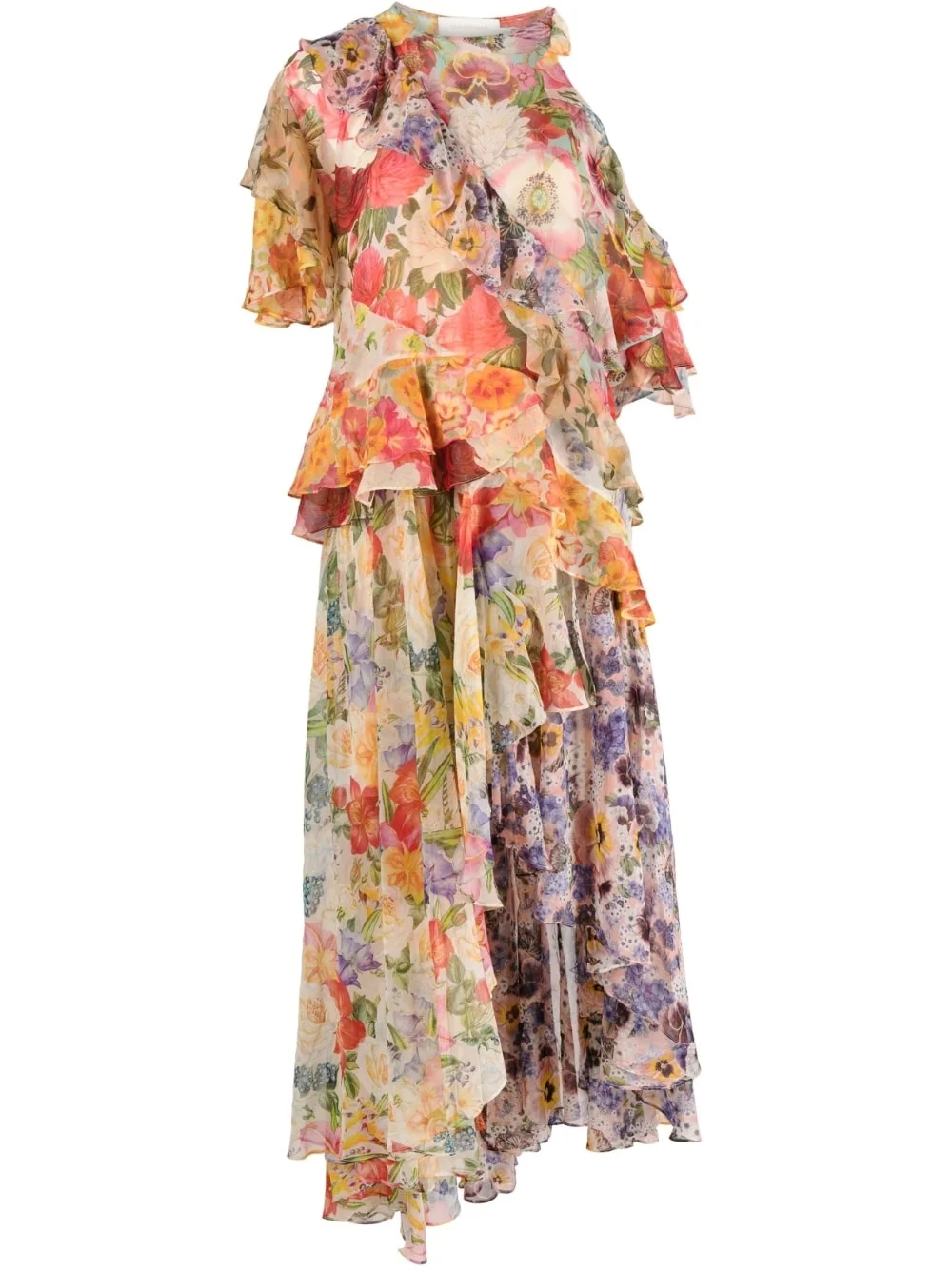 Wonderland floral-print dress - 1