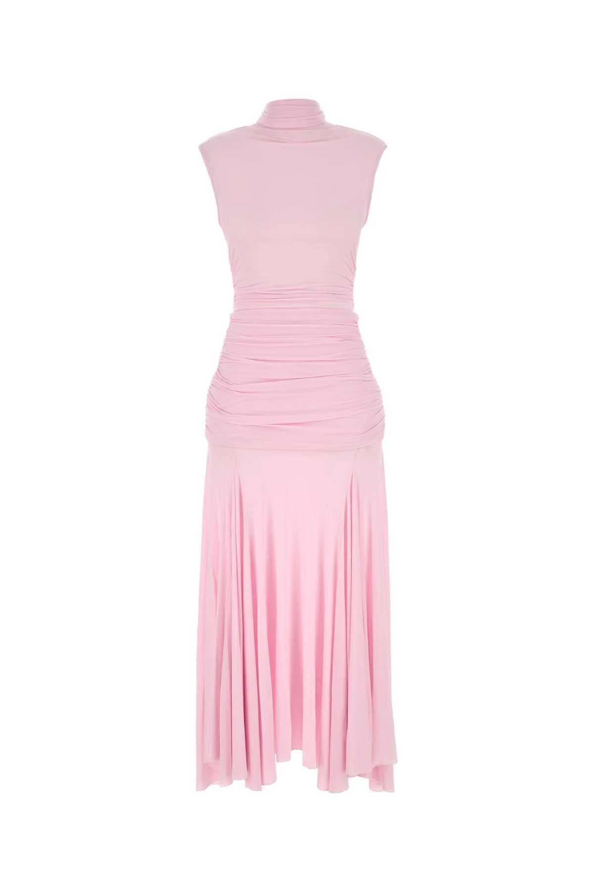 Magda Butrym Women Pink Stretch Cupro Dress - 1
