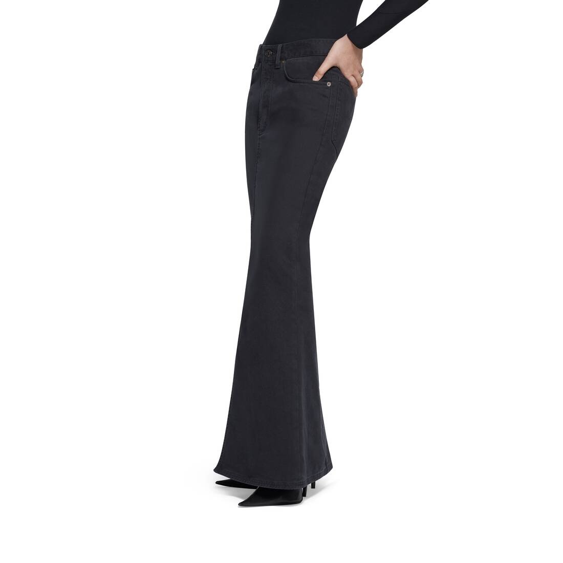 Women's Maxi Skirt in Black - 5