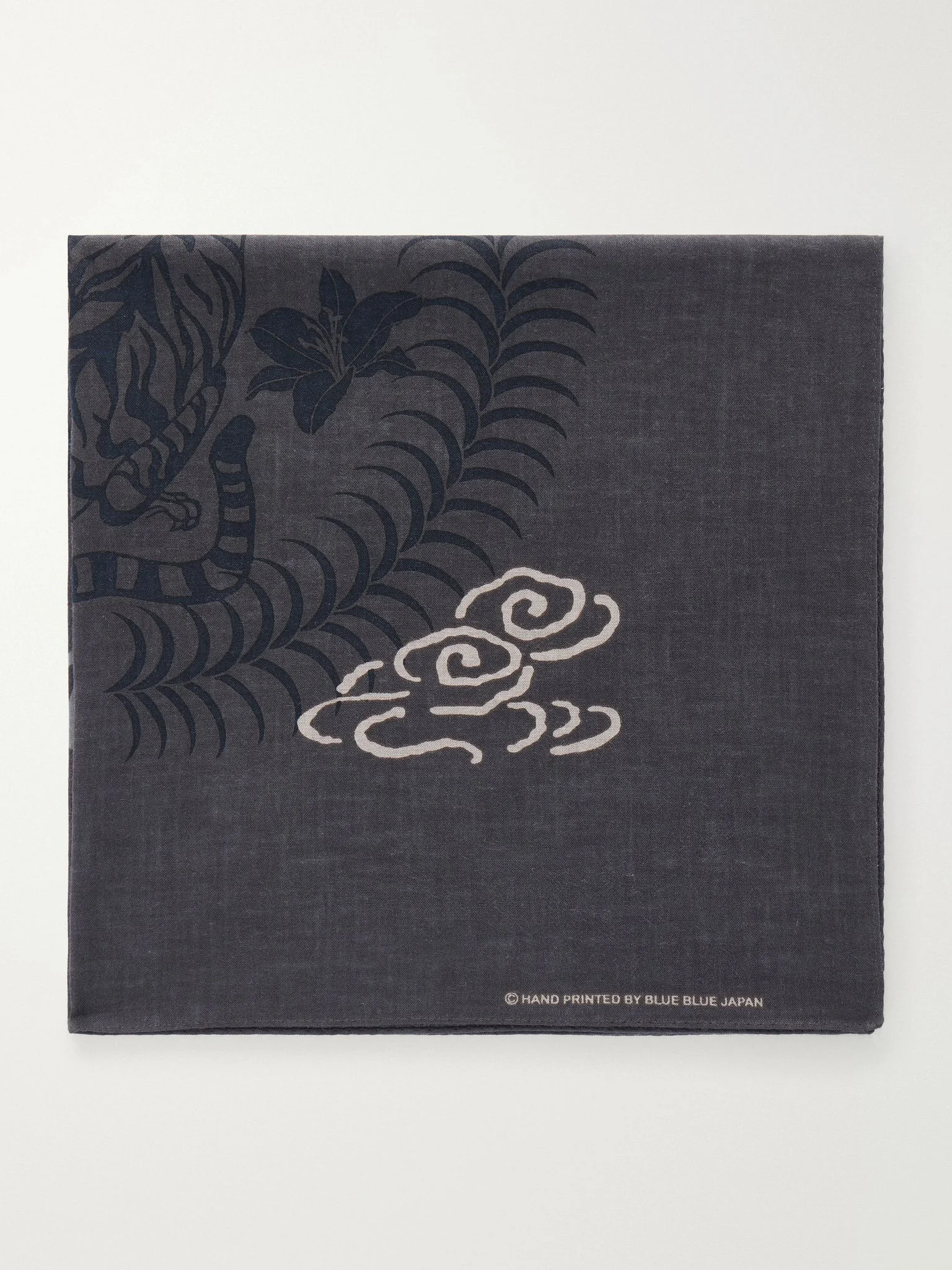 Hana Ni Tora Printed Cotton Bandana Black - 1