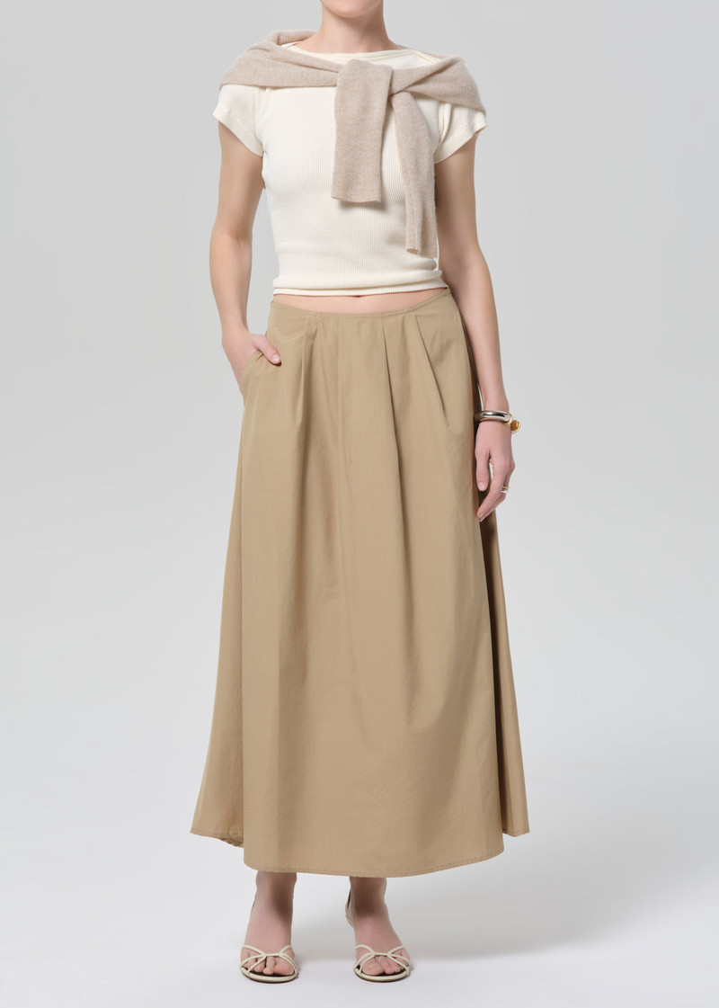 Emi Poplin Skirt In Catalina - 1