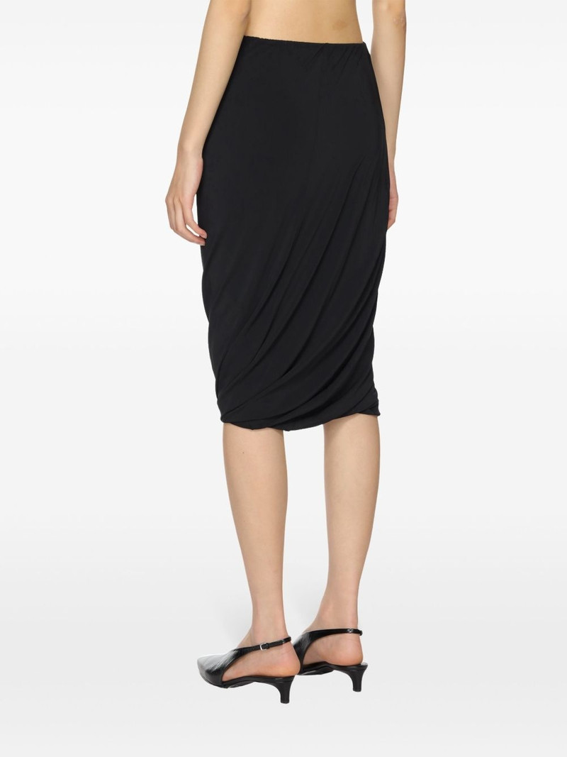 draped-detailed midi skirt 4