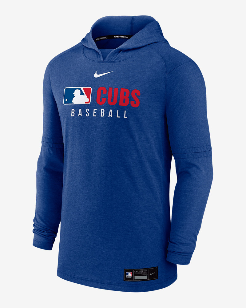 Chicago Cubs Authentic Collection Men's Nike Dri-FIT MLB Pullover Hoodie 1