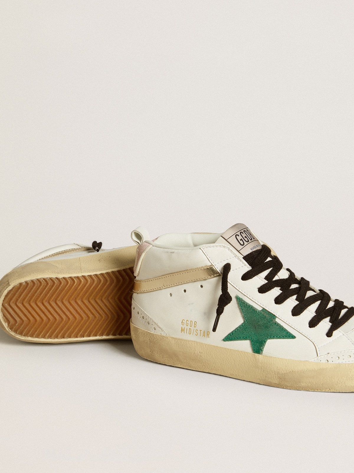 Bio-based Mid Star with green suede star and pink suede heel tab - 3
