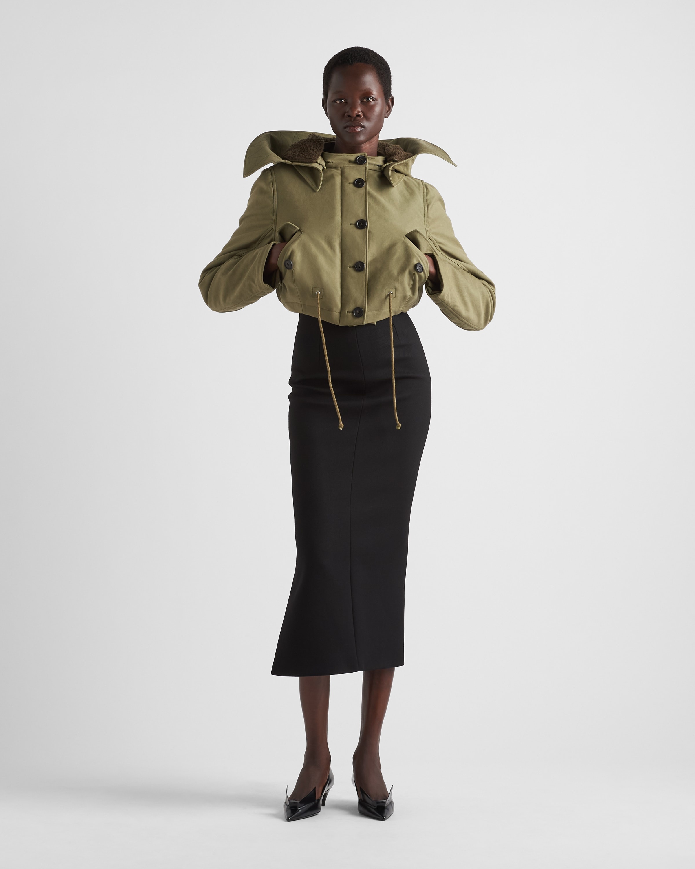 Cotton and satin jacket - 2