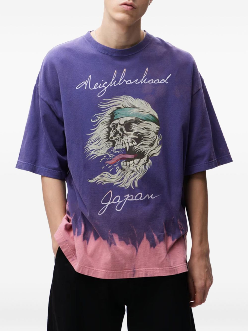 skull-print tie-dye T-shirt - 2