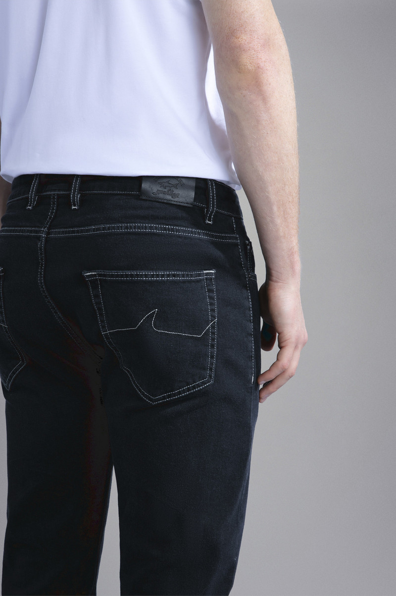 BLACK RIVET STRETCH COTTON JEANS 4