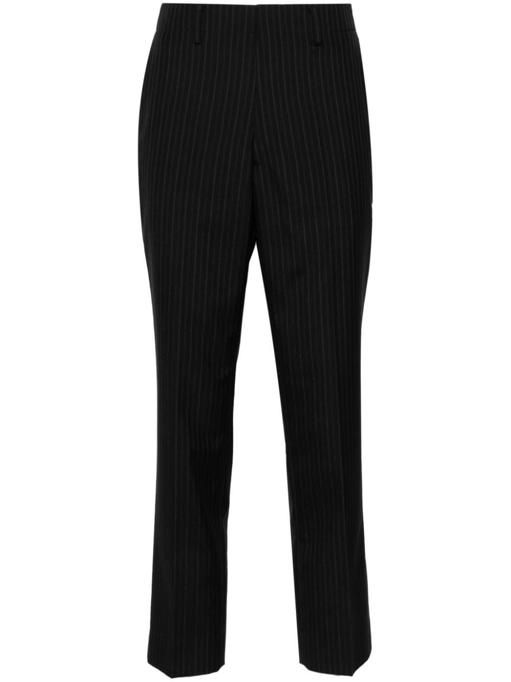 pinstripe slim-cut tailored trousers - 1