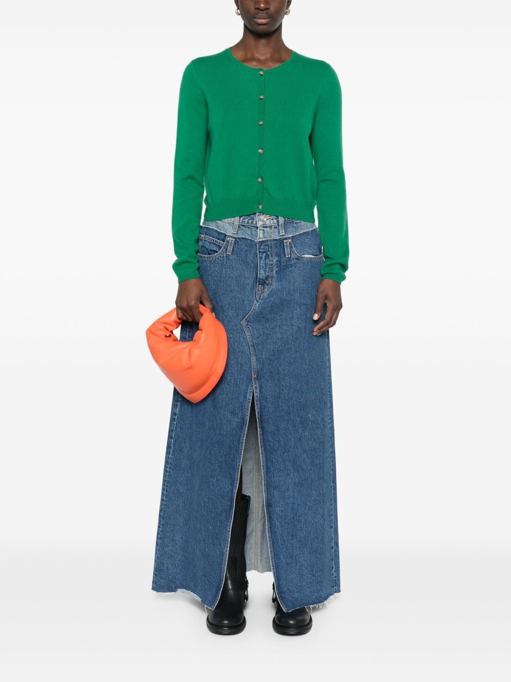 denim maxi skirt - 2