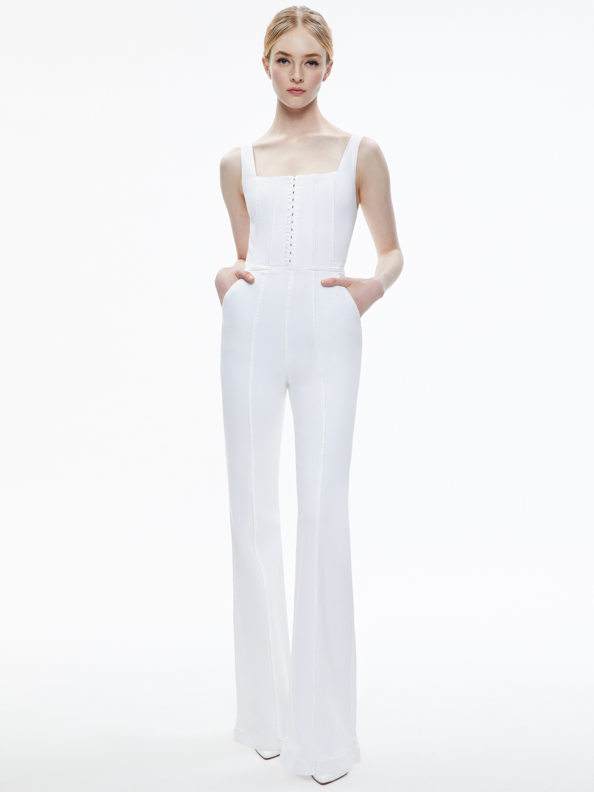 CHELS DENIM CORSET SLEEVELESS JUMPSUIT - 6