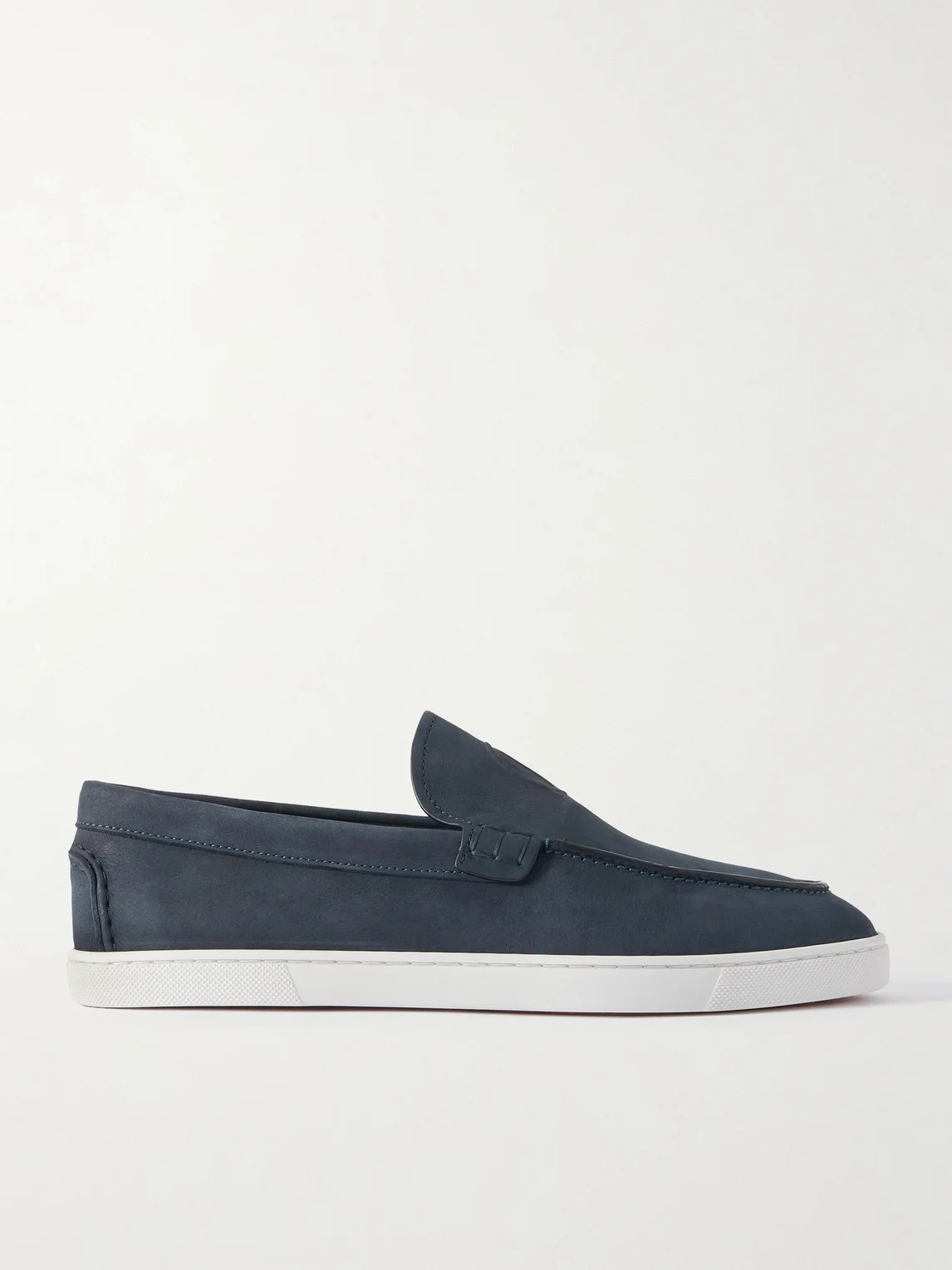 Moonboat Logo-Embossed Nubuck Loafers - 1