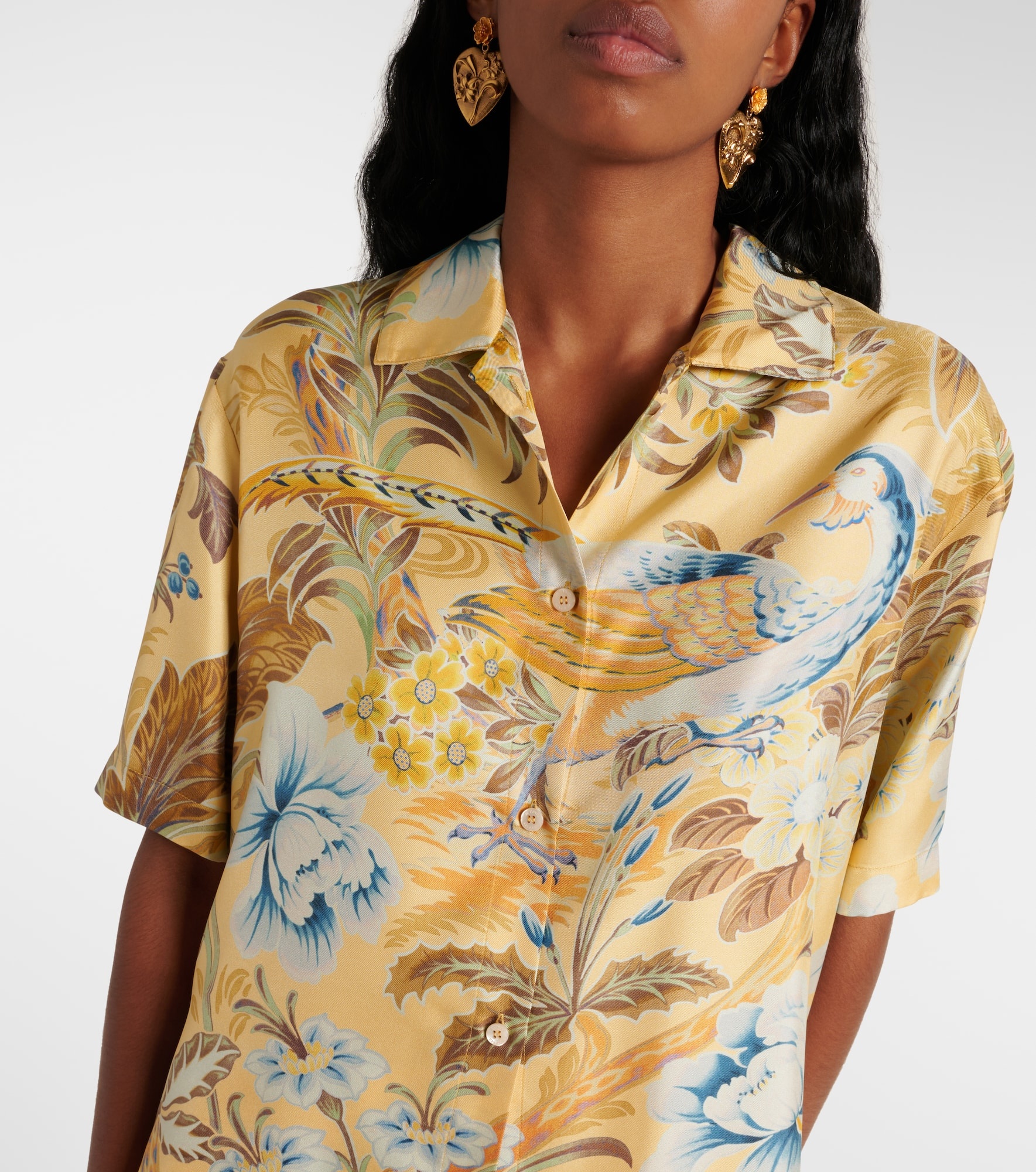 Floral silk shirt - 4