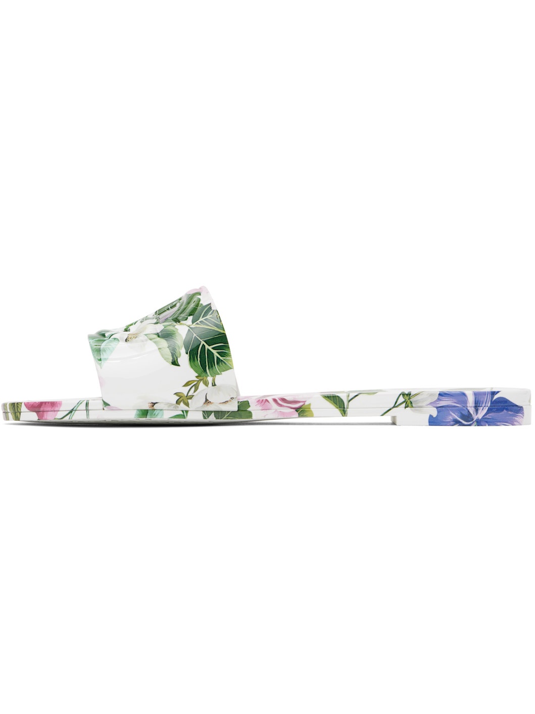 Multicolor Rubber Beachwear Pool Slides - 3