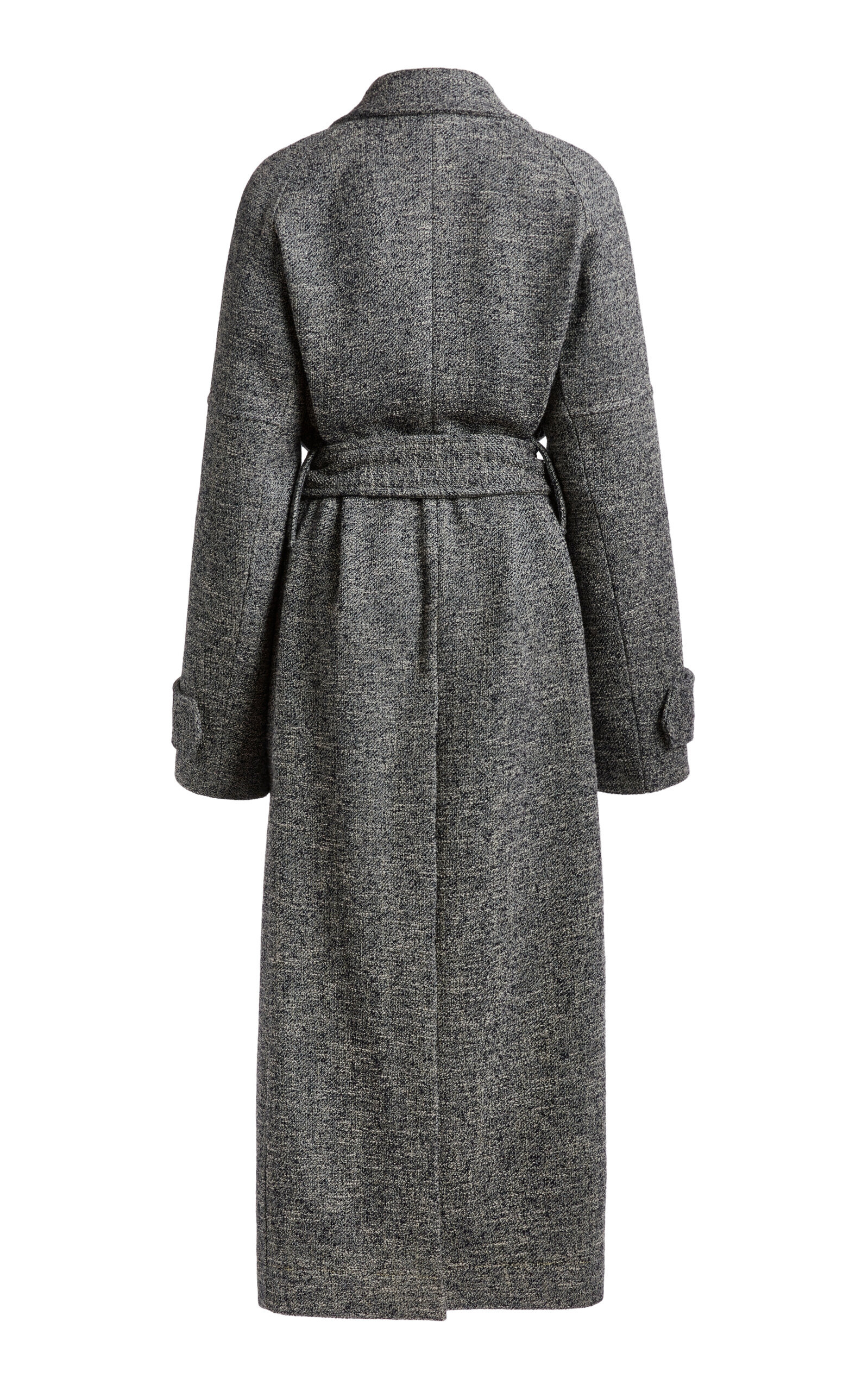 Belted Cotton-Blend Coat light grey - 3