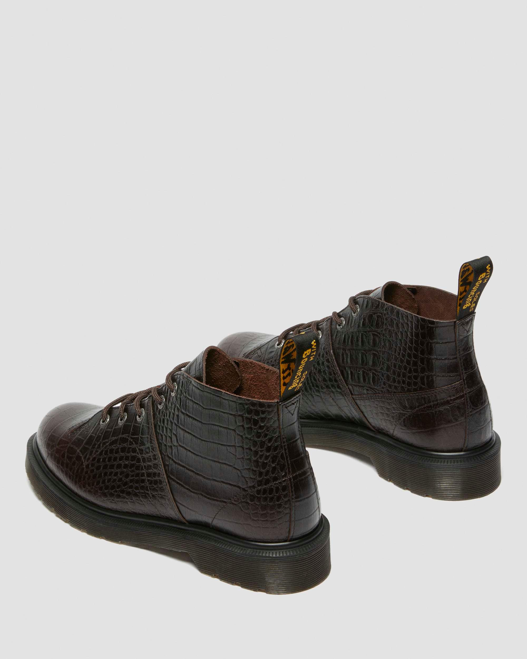 Church Crocodile Analine Leather Ankle Boots - 9