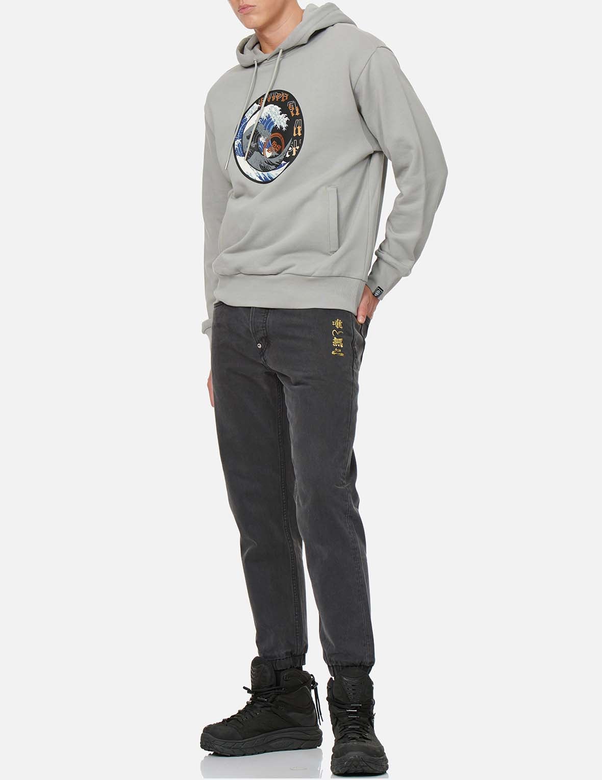 Slogan Embroidered Slim Fit Jogger Jeans - 3
