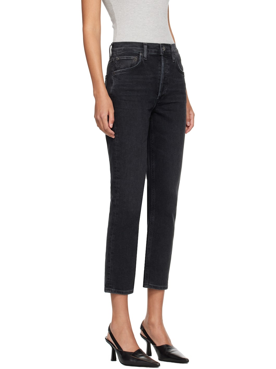 Black Riley Crop Jeans - 2