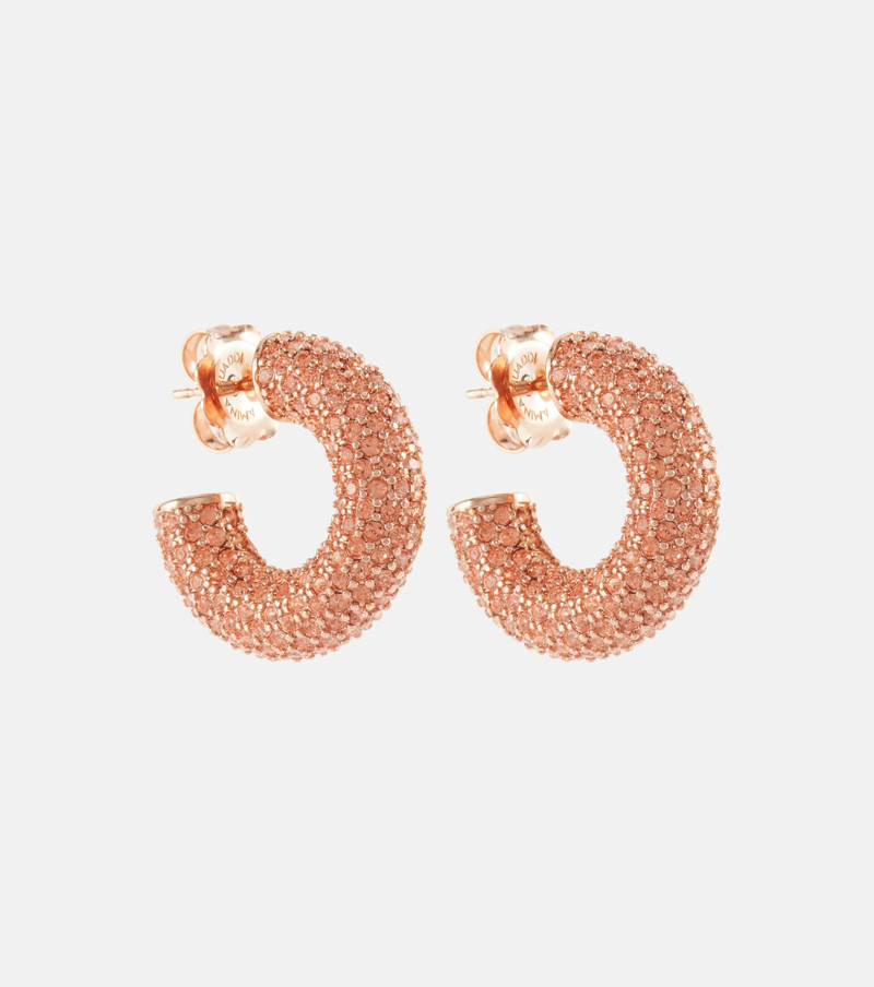 crystal-embellished hoop earrings - 1
