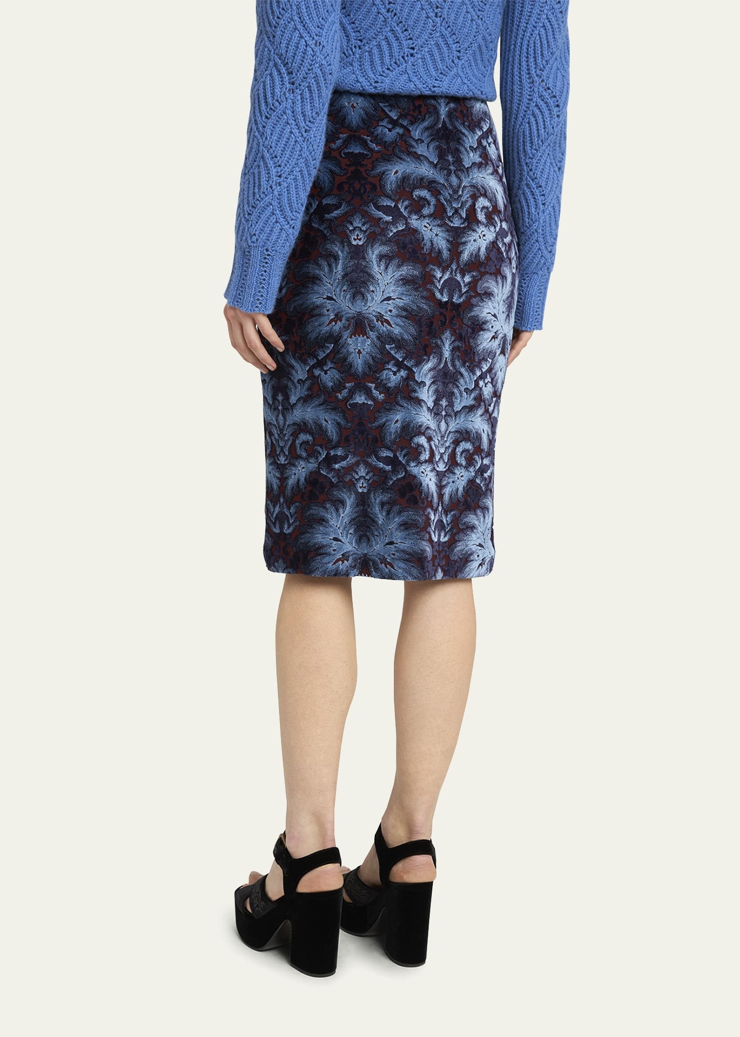 Straight Knee-Length Skirt - 3