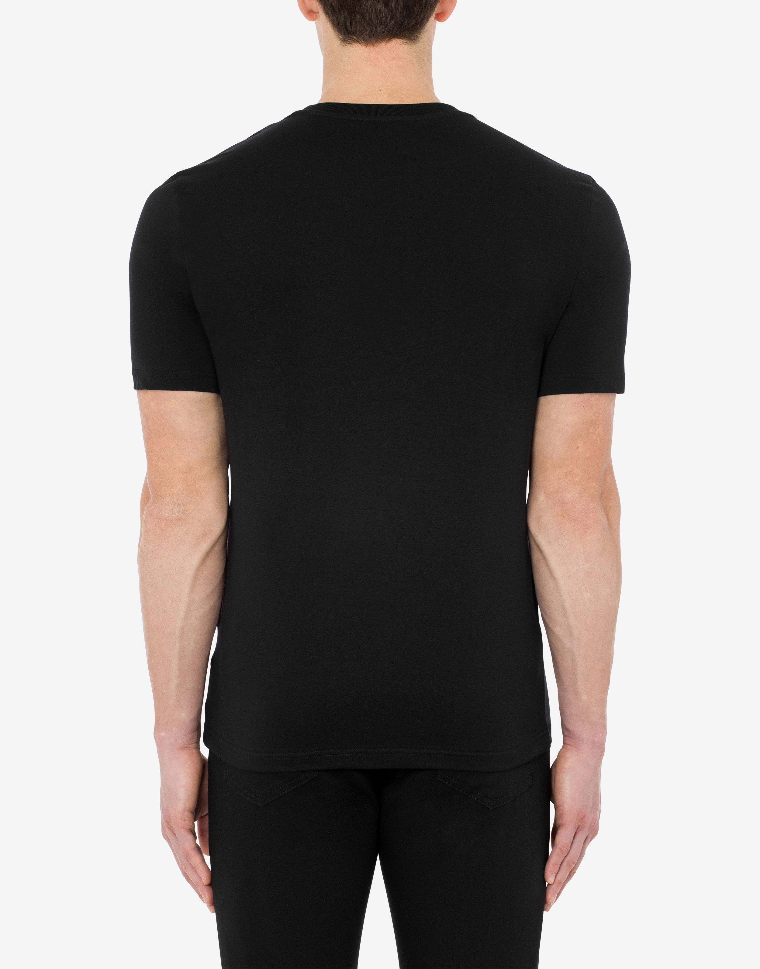 MOSCHINO SIGNATURE STRETCH JERSEY T-SHIRT - 5