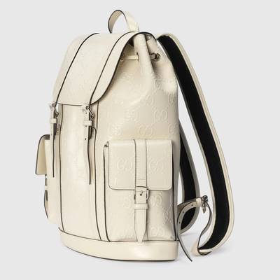 GUCCI GG embossed backpack outlook