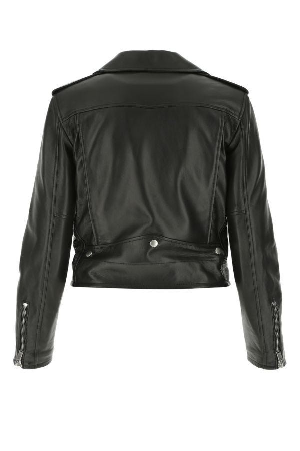 レザージャケット・コート Saint Laurent Black nappa leather jacket (481862Y5YA2 1000) SAINT LAURENT Saint Laurent Woman Black Nappa Leather Jacket