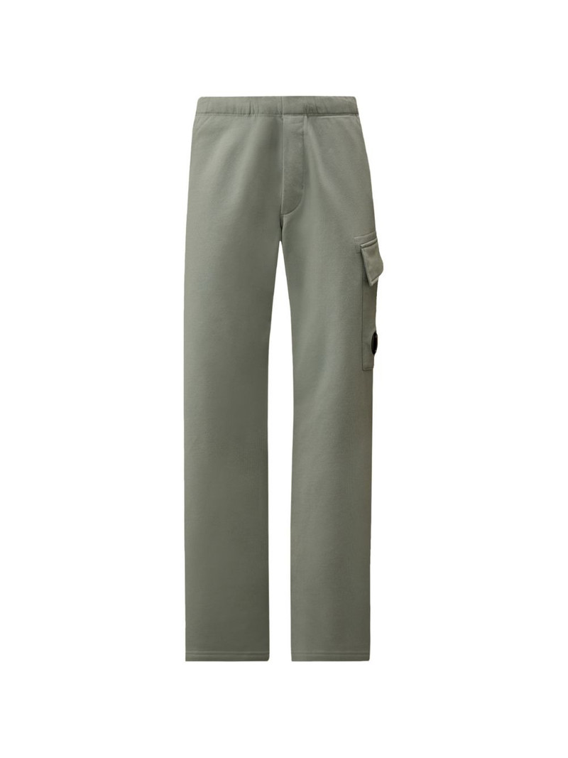 diagonal-raised fleece cargo-pocket cotton track pants 1