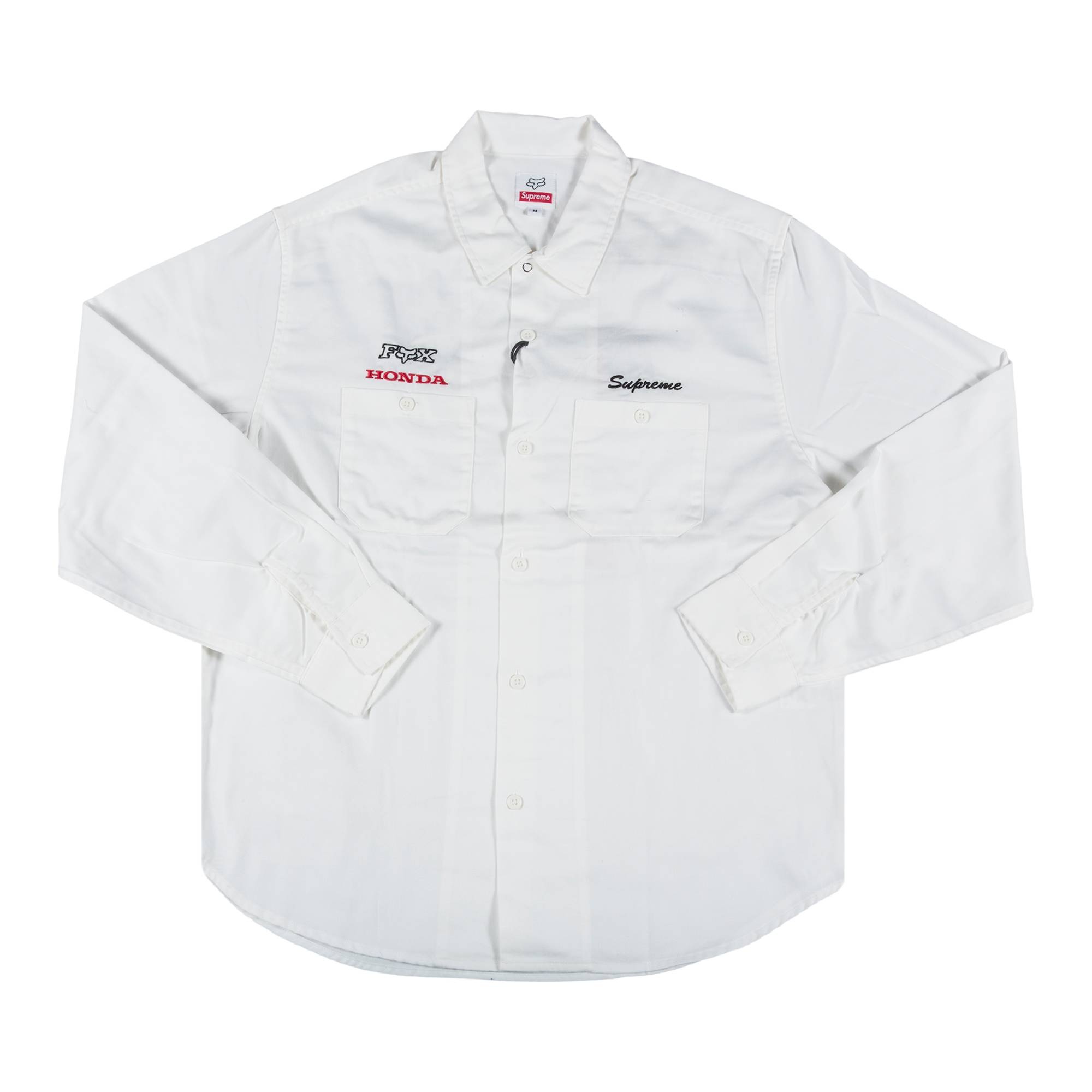Supreme x Honda Fox Racing Work Shirt 'White' - 1