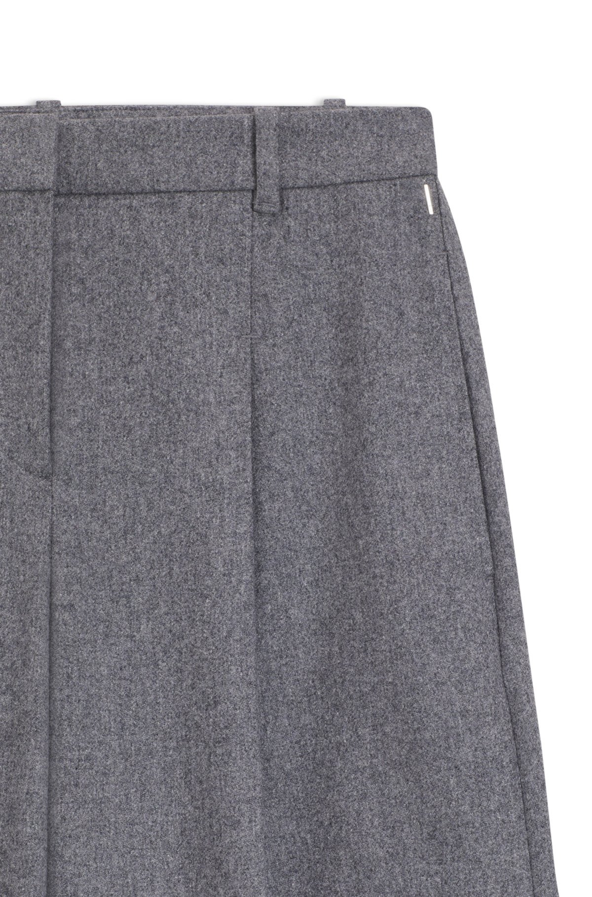 REGULAR-FIT WIDE-LEG TROUSERS IN SOFT FLANNEL - 6