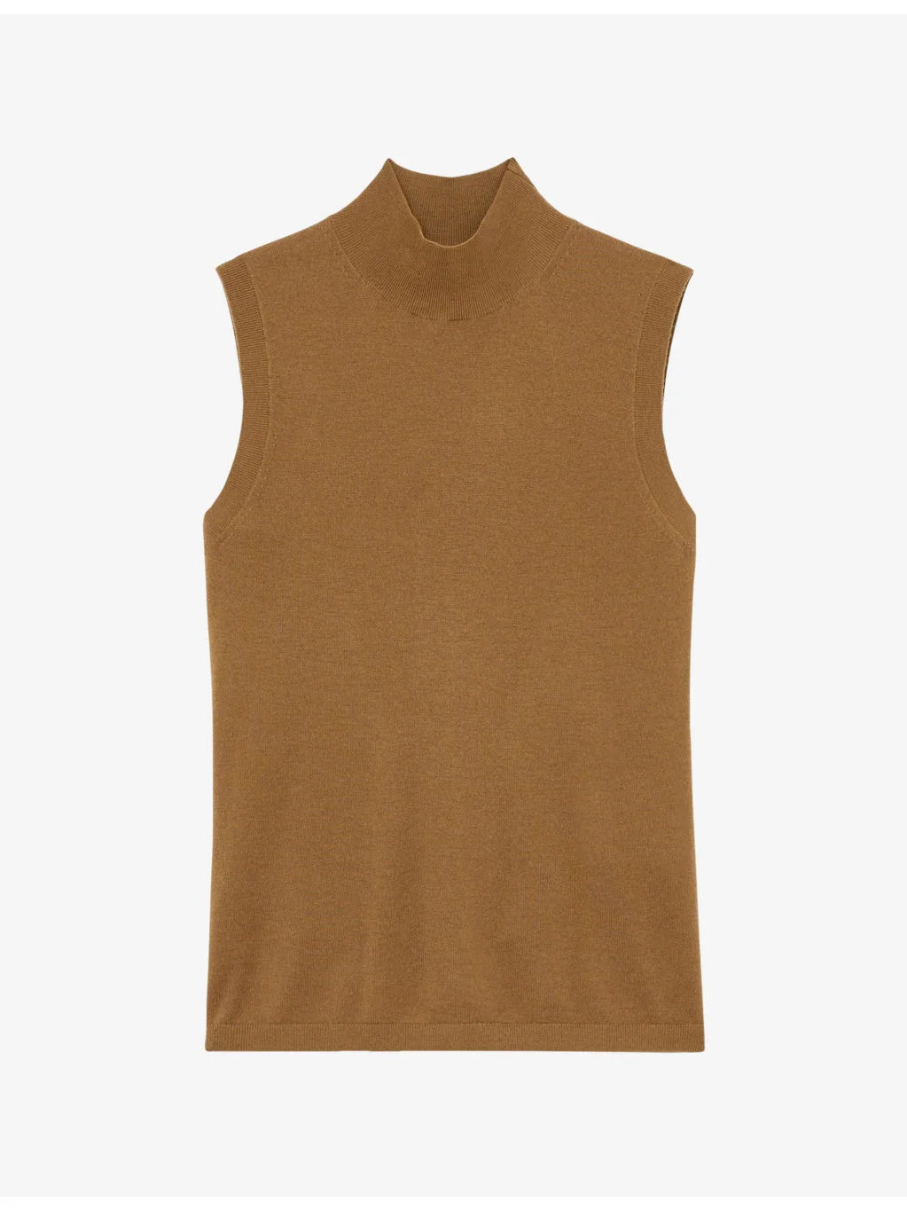 Evelyn Funnel-Neck Wool Vest - 1