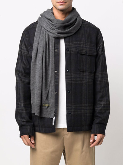 Aspesi buttoned rib-knit scarf outlook