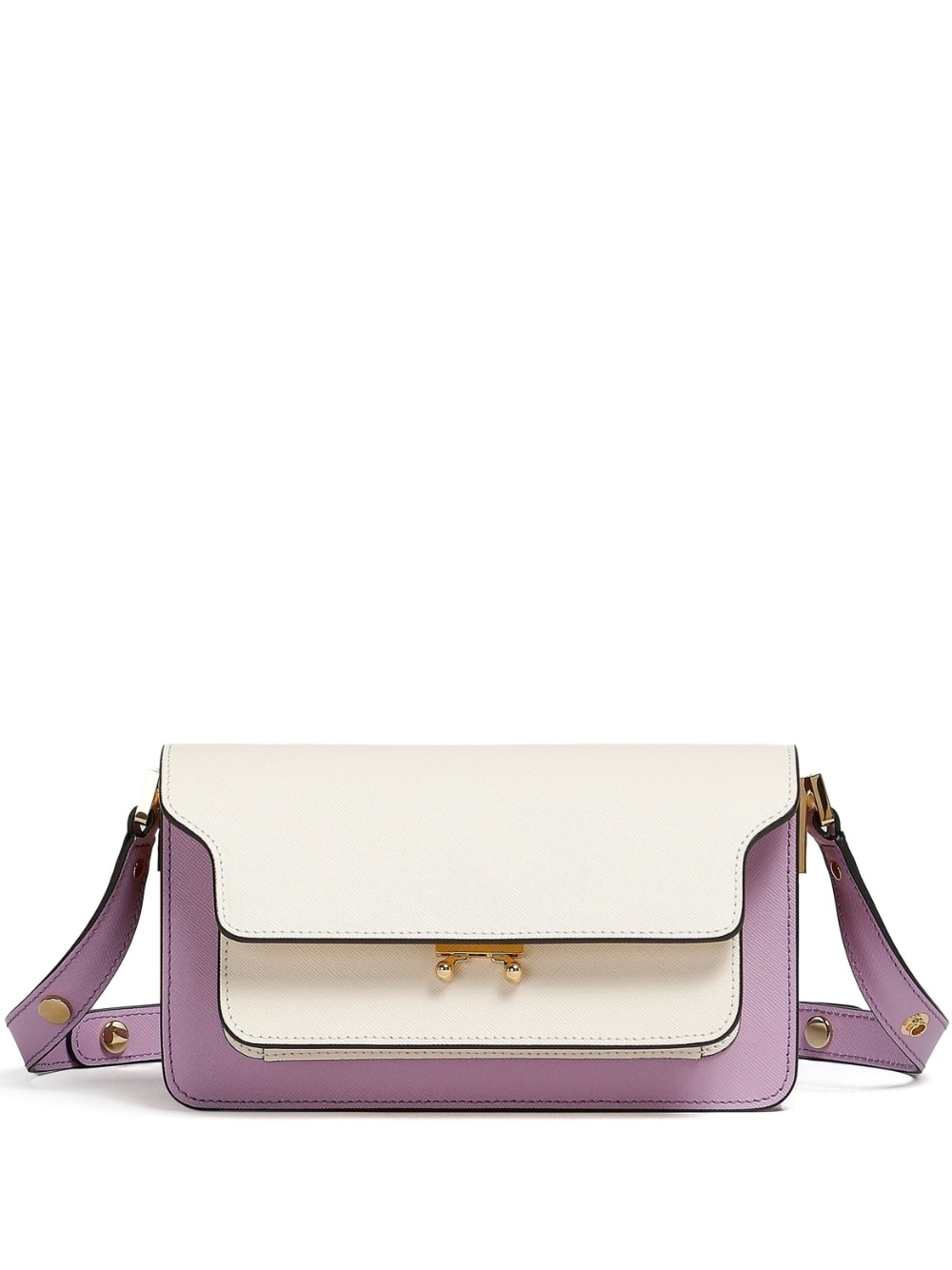 colour-block Saffiano leather shoulder bag - 1