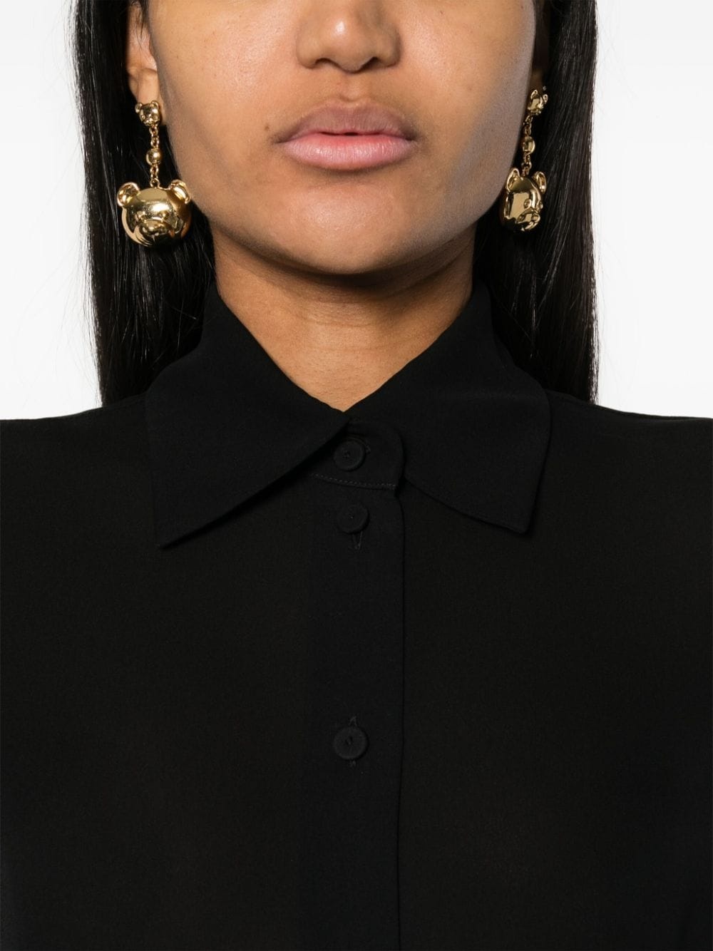 long-sleeved silk shirt - 5