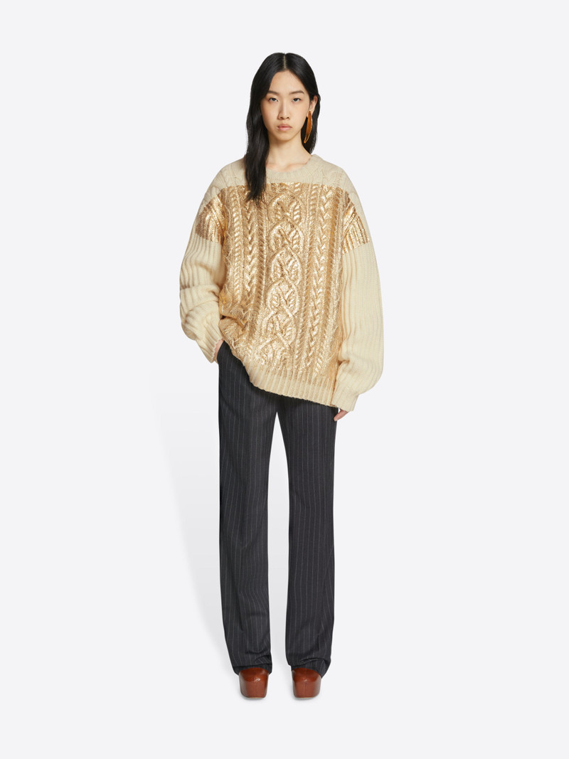 Dries Van Noten GOLD FOIL SWEATER outlook