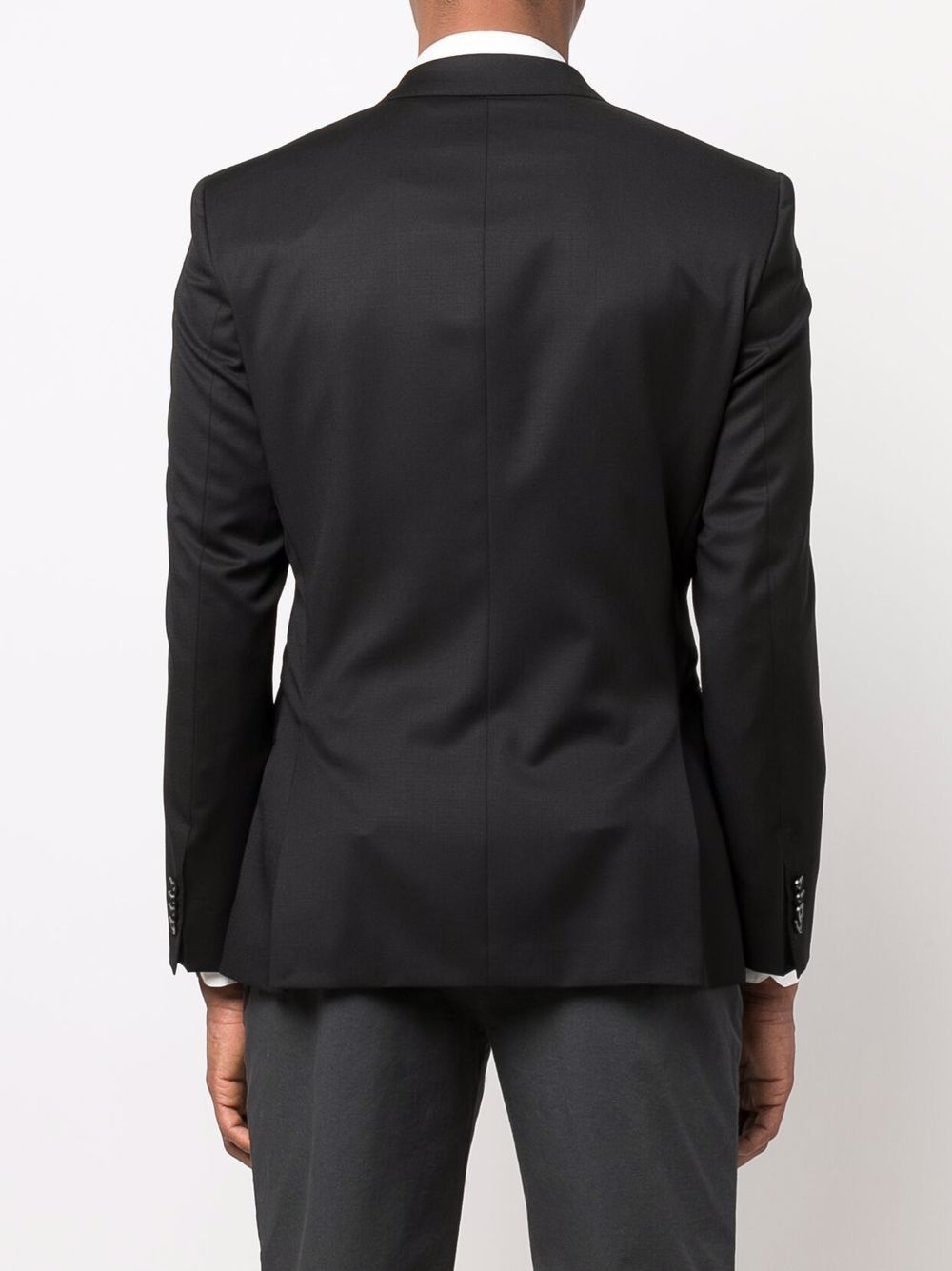 single-breasted virgin wool blazer - 4