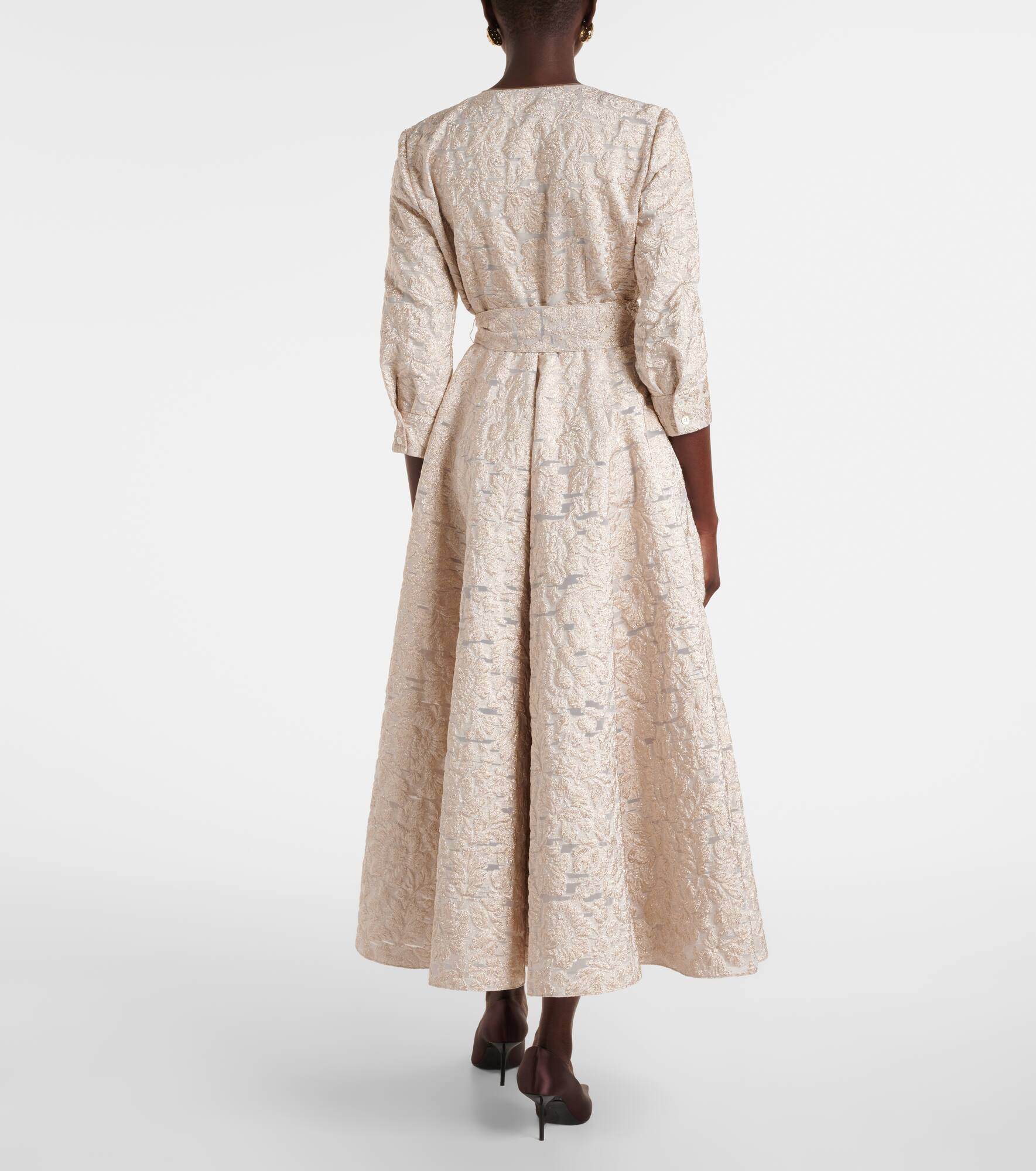 Lamé jacquard midi dress - 3
