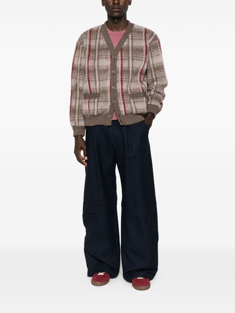 Aspesi checked wool cardigan outlook