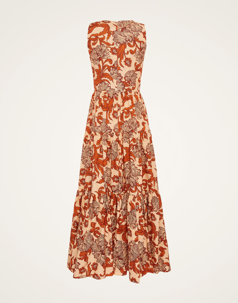 Sleeveless 면 Poplin 맥시 복장 3