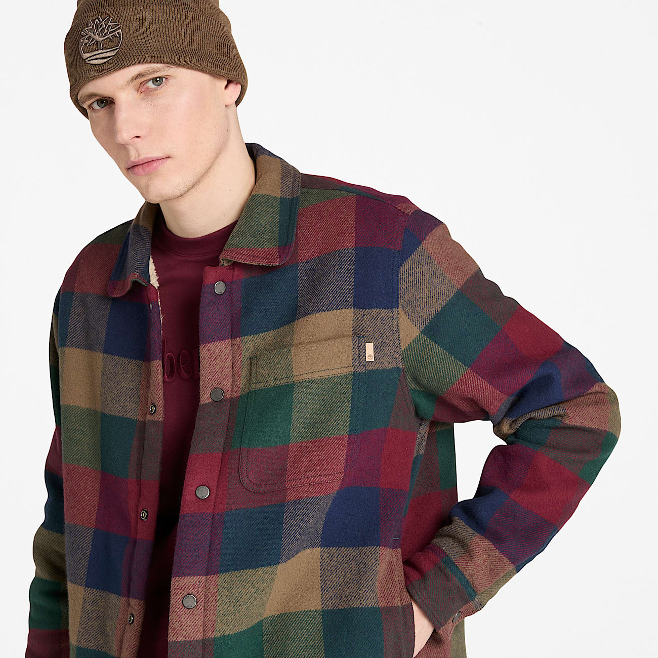 Men's High-Pile Lined Overshirt - 5