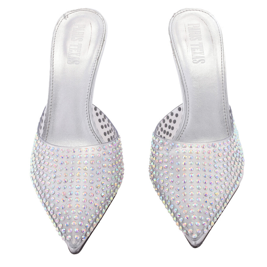 Paris Texas Ladies Iridescent Hollywood PVC Pointed-Toe Mules - 3