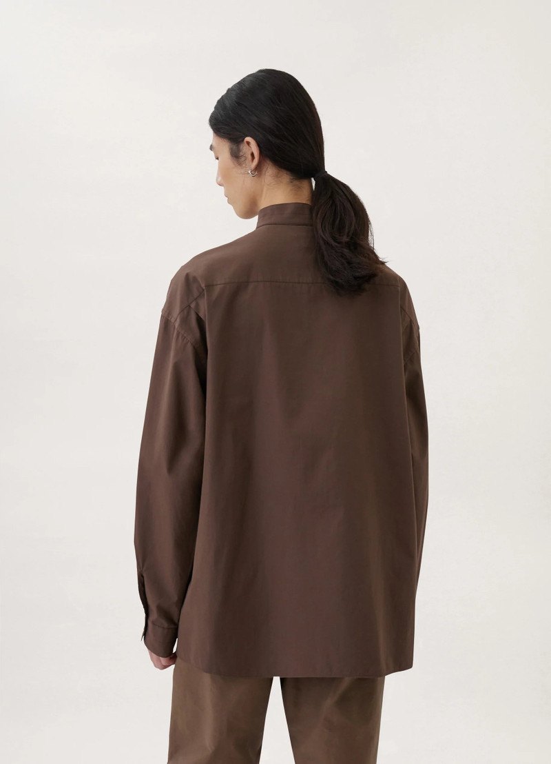 STAND COLLAR TWISTED SHIRT
COTTON POPLIN 4